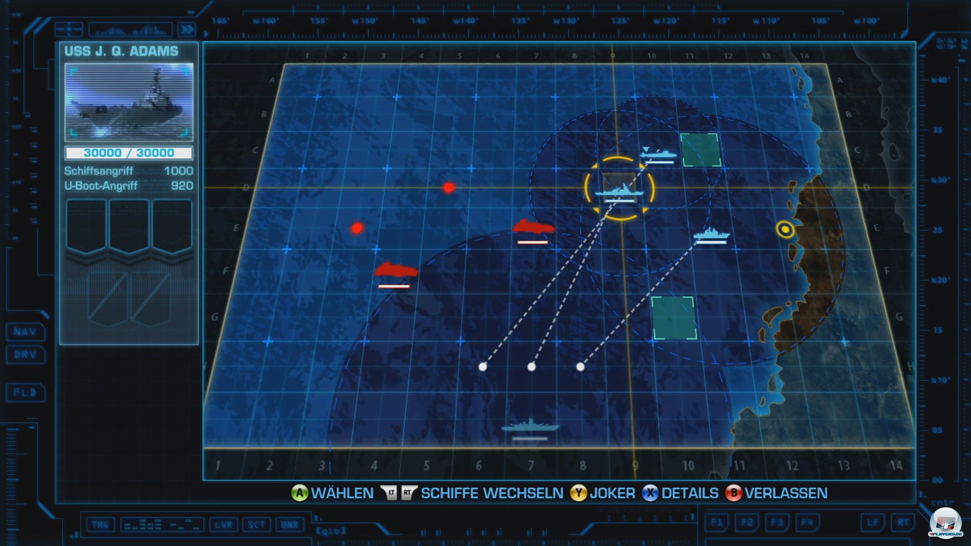 Interessant wird das Spiel erst durch den tatsächlichen Schiffe-versenken-Teil. Das lässt man entweder die Automatik machen...