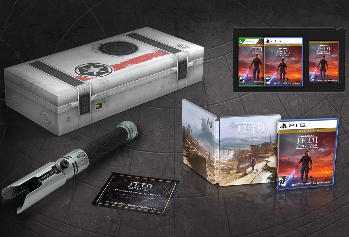 Die Collector's Edition von Star Wars Jedi: Survivor gibt es für alle Plattformen – aber ist bereits ausverkauft.