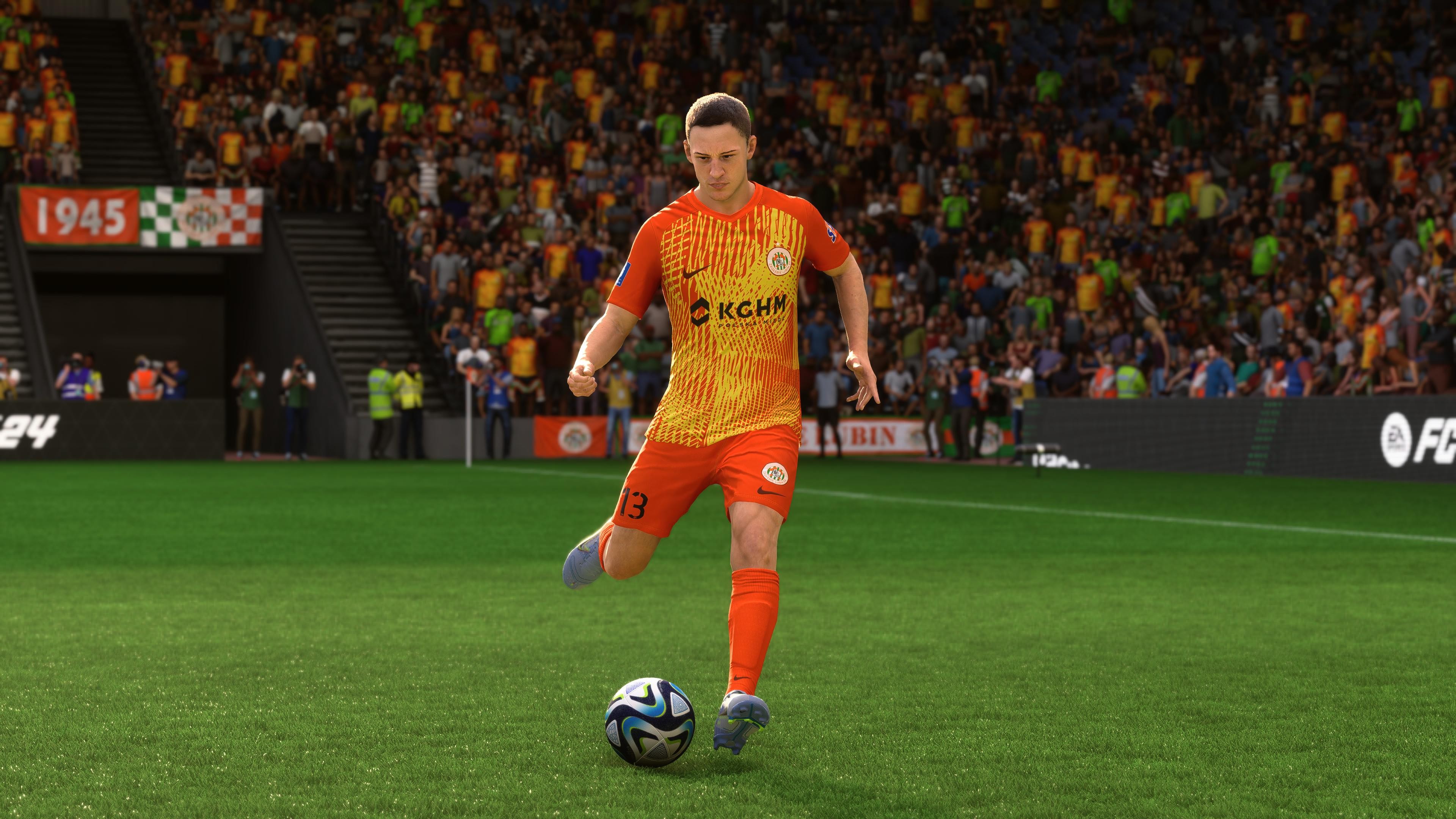 Zaglebie Lubin aus der polnischen Ekstraklasa trägt diese Saison ein wirres Muster aus Orange und Gelb, um sich von seinen Gegnern abzusetzen. Erwähnenswert auch das Auswärtstrikot: Im selben Muster mischen sich ein dunkles und ein Quietschgrün.