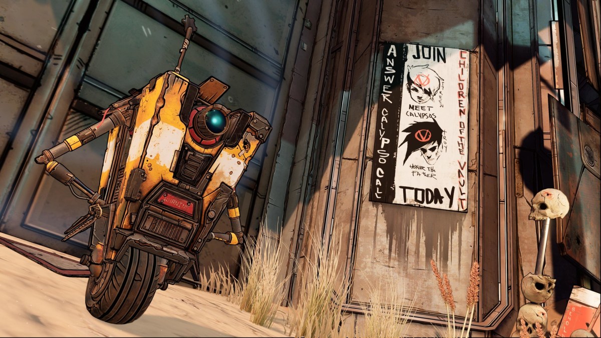 Der Roboter Claptrap aus dem Spiel Borderlands 3