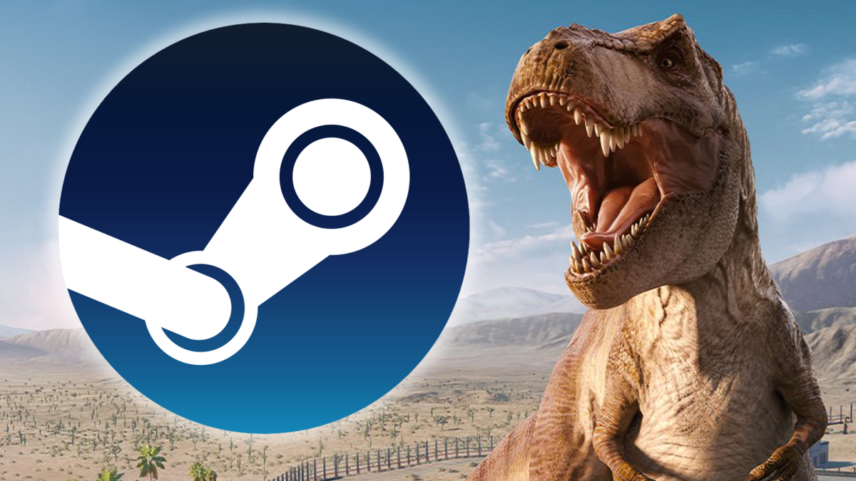 Wenn Roberta Rex aus dem Jurassic Park Kohldampf hat, verputzt sie auch schon mal das knusprige Steam-Logo.