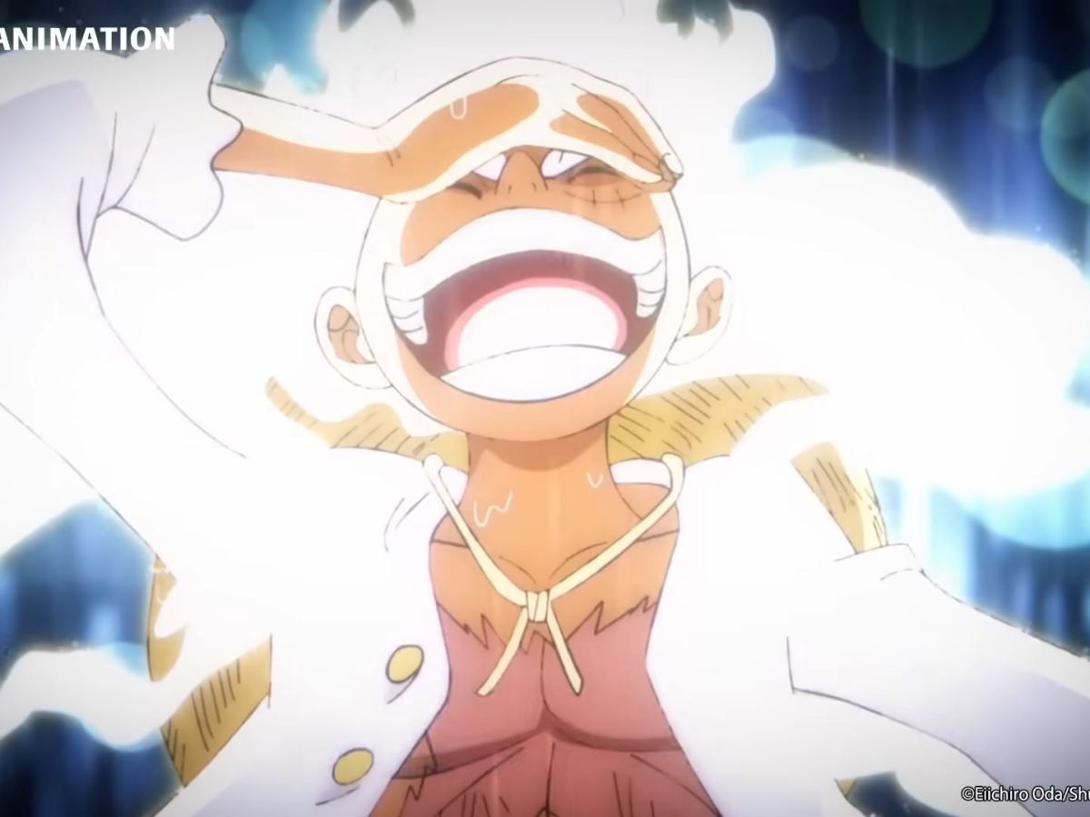 Ruffy in seiner Gear 5 Form in One Piece