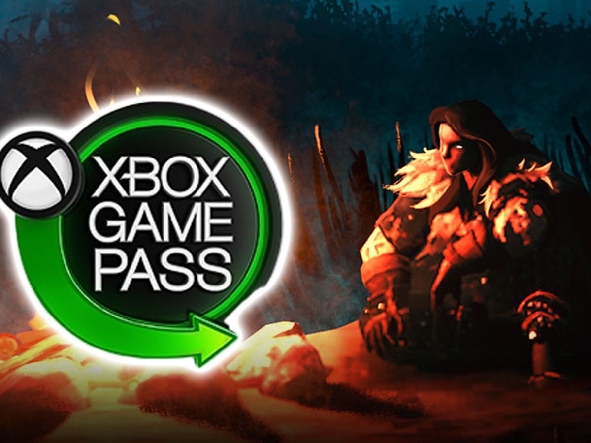 Screenshot aus Valheim kombiniert mit dem Logo des Xbox Game Pass.