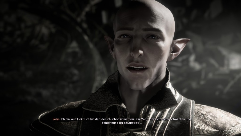 Screenshot aus Dragon Age: The Veilguard, bei dem Antagonist Solas zu sehen ist.