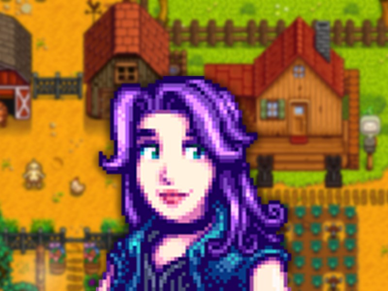 Abigail aus dem Spiel Stardew Valley