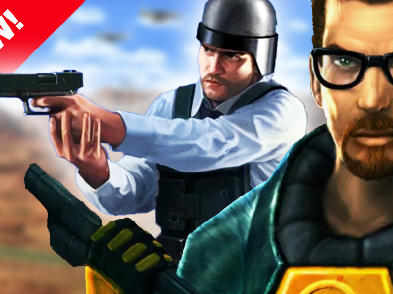 Bildmontage, mit den Helden Gordon Freeman und Barney Calhoun aus Half-Life.