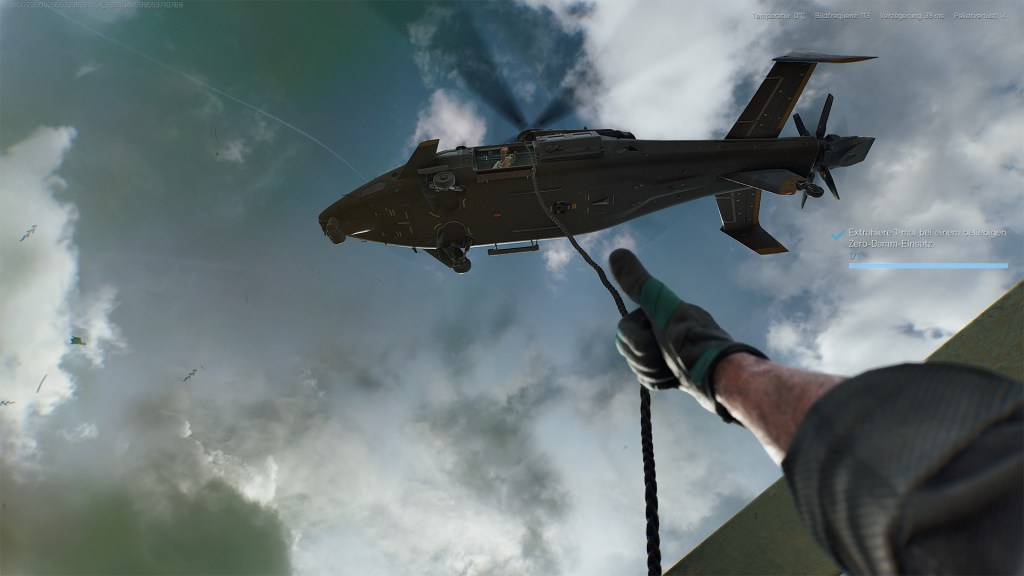 Screenshot von einem Helikopter in Delta Force