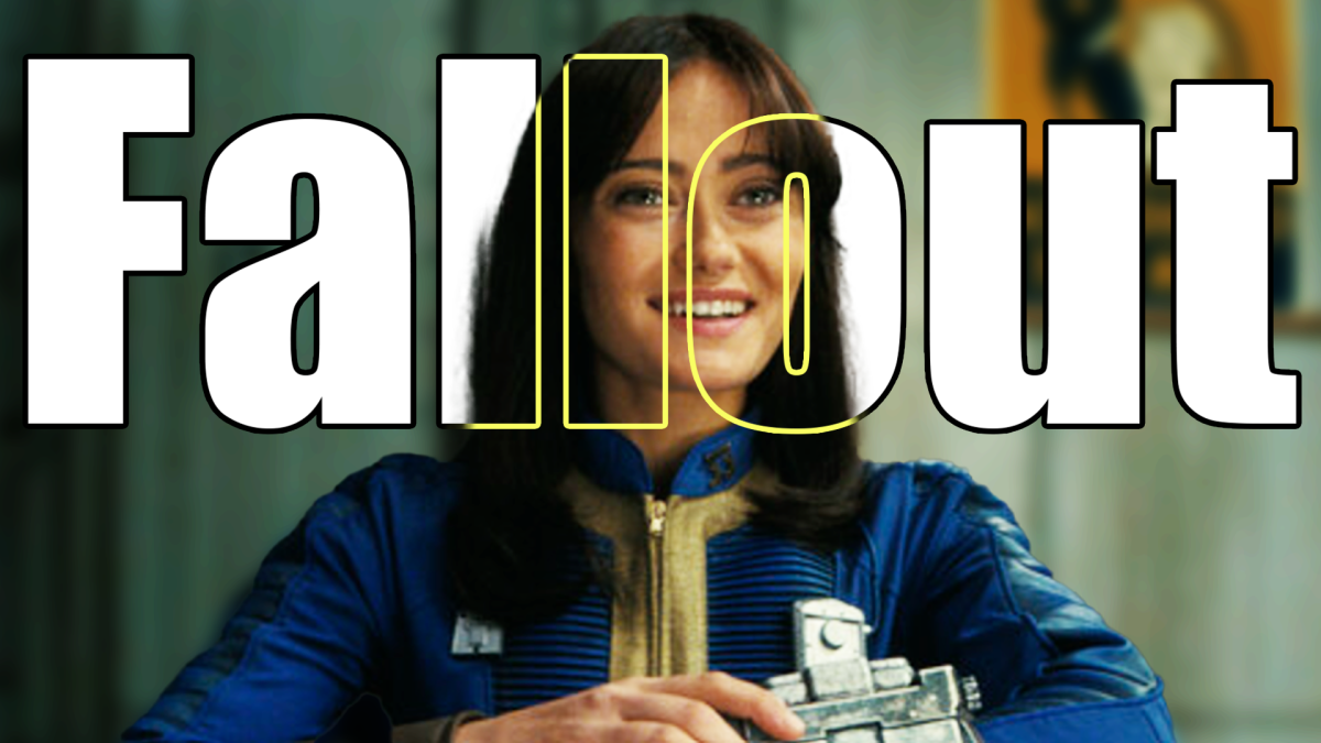 Eine Bildmontage, die Schauspielerin Ella Purnell aus der Fallout-Serie zeigt.