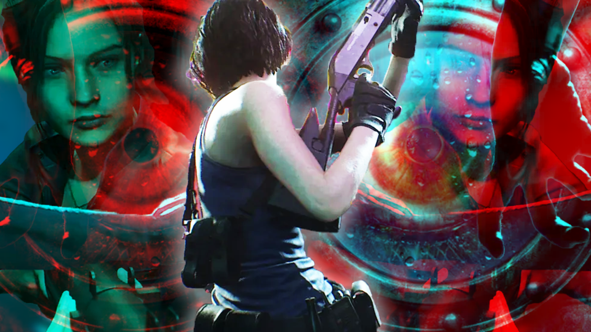 Eine Bildmontage, die Claire Redfield und Jill Valentine aus den Remakes zu Resident Evil 2 und 3 zeigt.