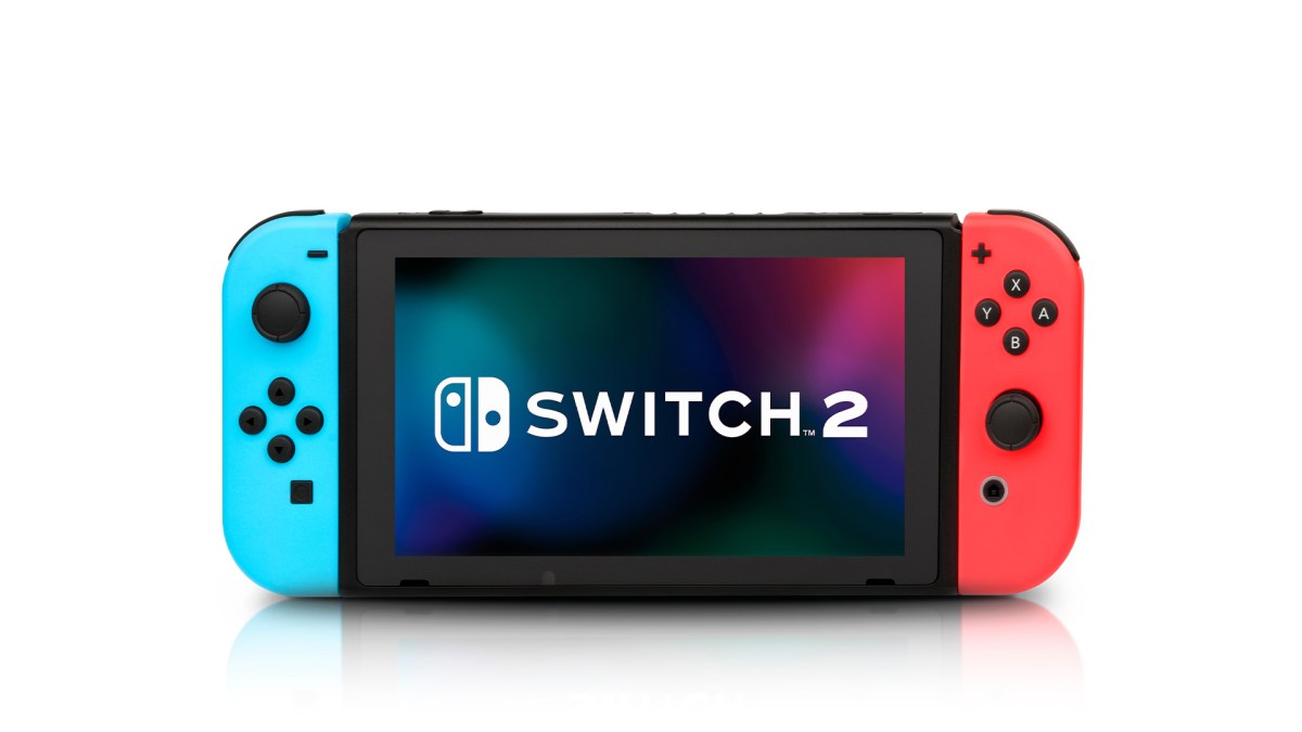 Nintendo Switch-Konsole mit einem mÃ¶glichen Logo der Nintendo Switch 2 (Symbolbild)