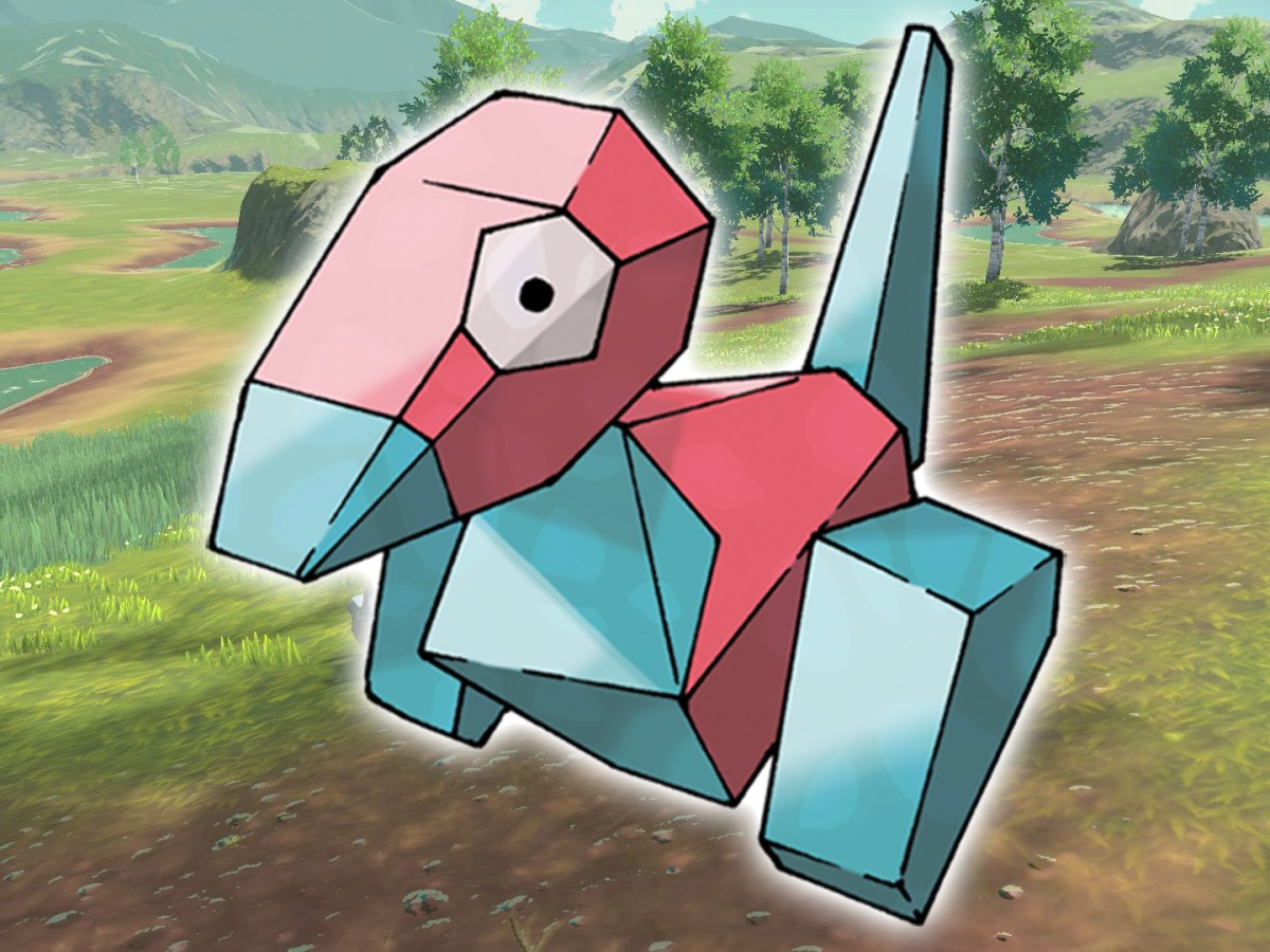 Ein Porygon auf einem Screenshot von PokÃ©mon-Legenden: Arceus.