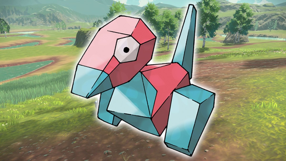 Ein Porygon auf einem Screenshot von PokÃ©mon-Legenden: Arceus.