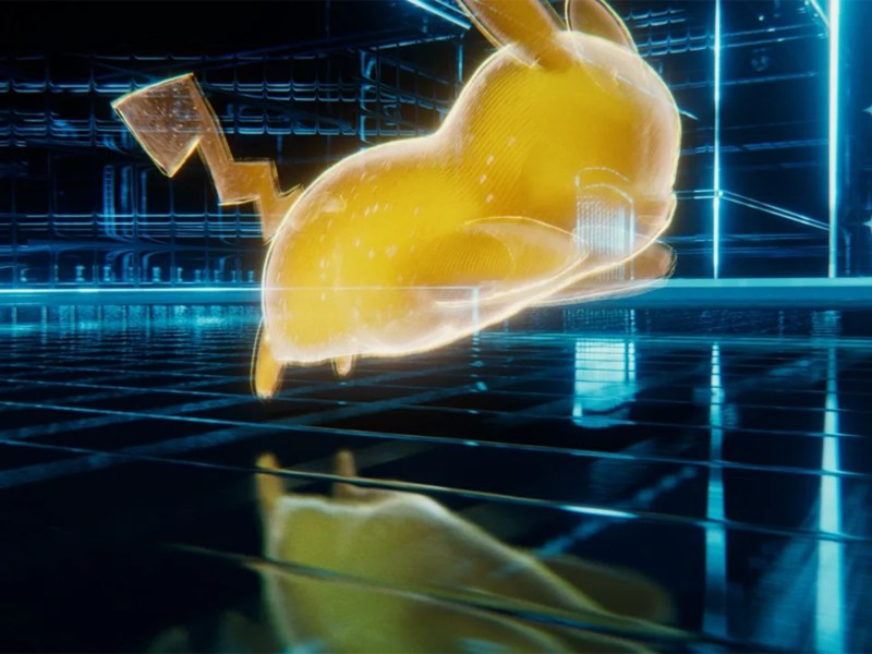 Abstraktes, futuristisches Bild von Pikachu