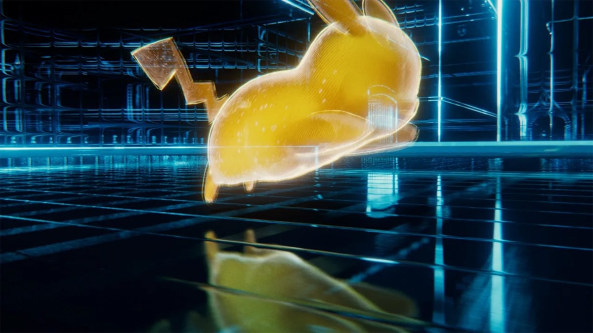 Abstraktes, futuristisches Bild von Pikachu