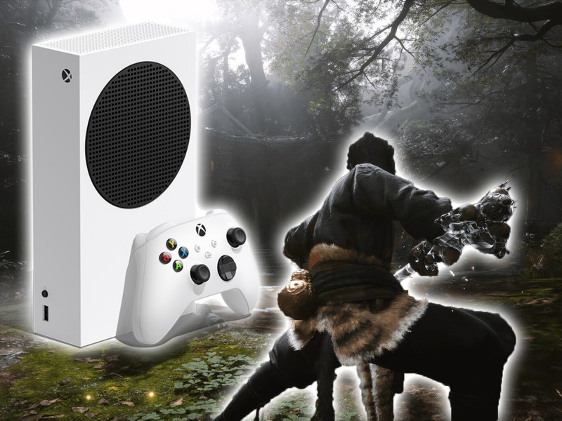 Ein Screenshot aus Black Myth: Wukong mit einer Xbox Series S.