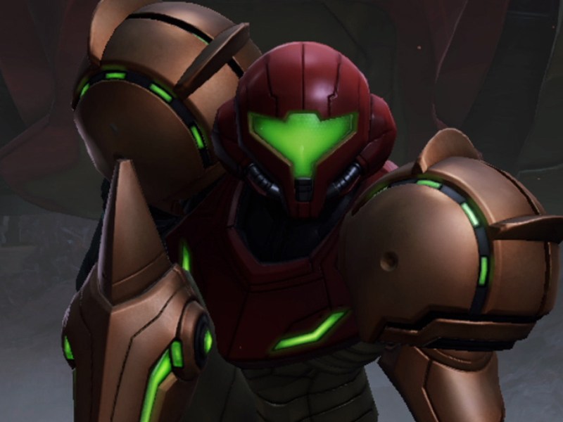 Screenshot aus Metroid Prime 4. Zu sehen ist Protagonistin Samus Aran.