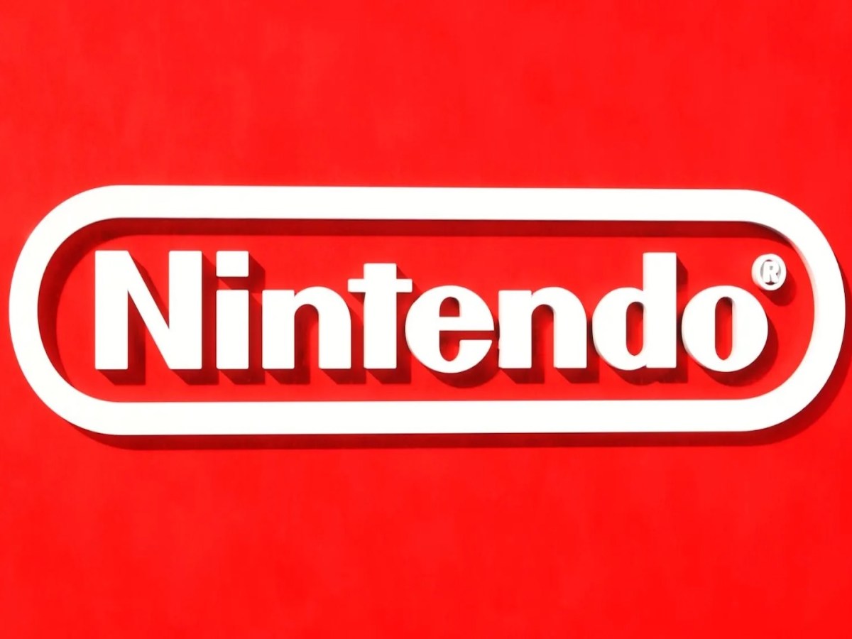 Das weiÃŸ-rote Logo von Nintendo.