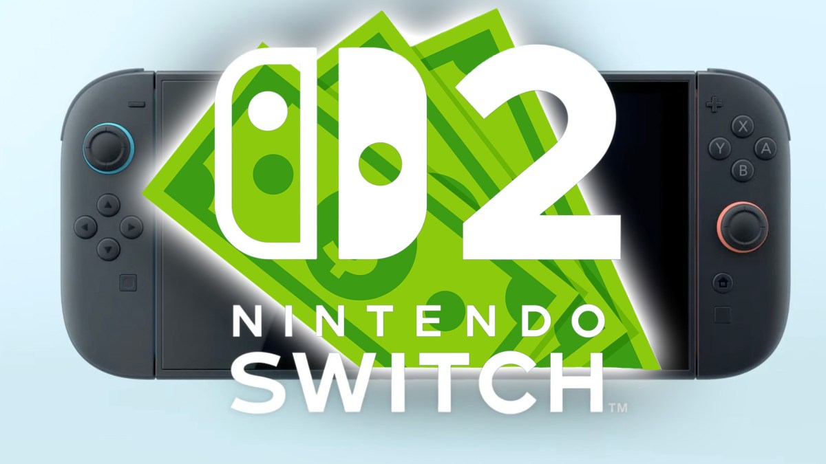 Eine Nintendo Switch 2 mit drei Geldscheinen davor.