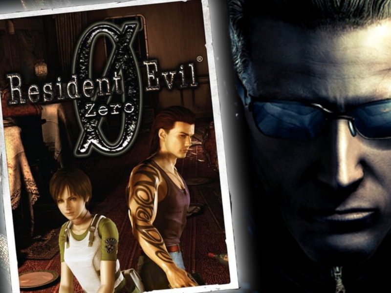 Eine Bildmontage, welche die Charaktere Rebecca Chambers, Billy Coen und Albert Wesker aus Resident Evil Zero zeigt.