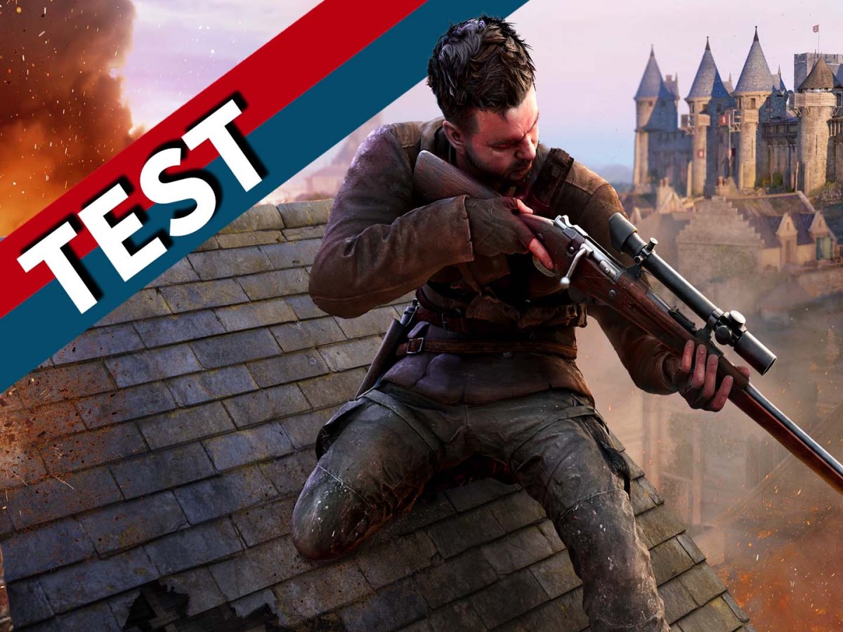 Testbild zu Sniper Elite Resistance, versehen mit dem Testbanner von 4P.