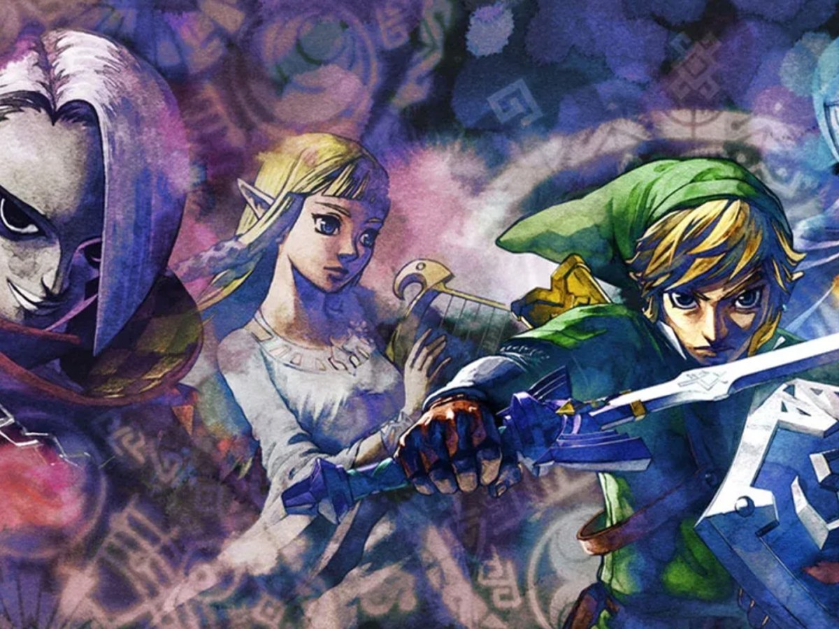 Zelda, Ghirahim und Link aus The Legend of Zelda: Skyward Sword.