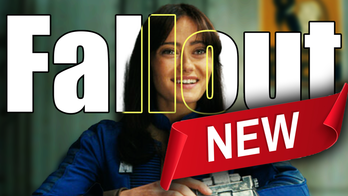 Eine Bildmontage, die Ella Purnell in ihrer Rolle als Lucy MacLean aus der Fallout-Serie zeigt.