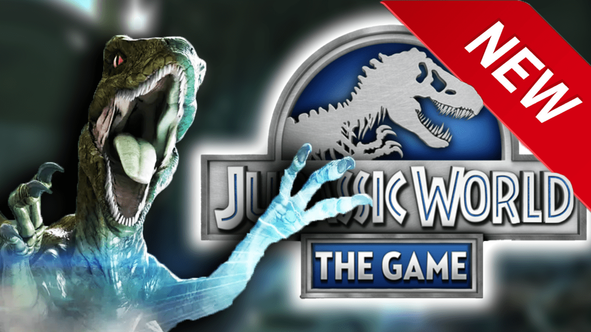 Eine Bildmontage, die einen weiblich gelesenen Raptor aus Jurassic World zeigt, weil 