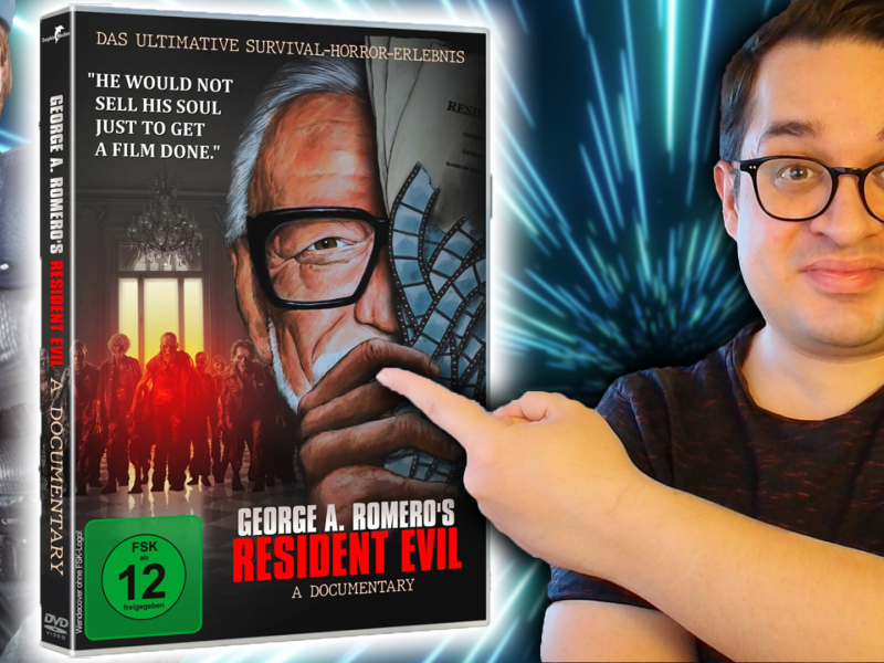 Eine Bildmontage, die das DVD-Cover des Films George A. Romero's Resident Evil - A Documentary zeigt.