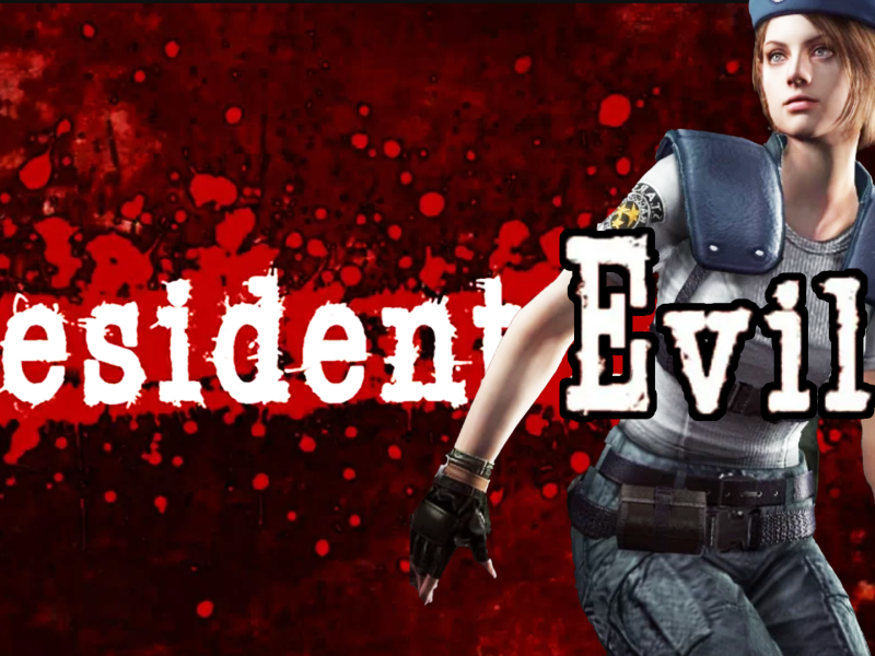 Eine Bildmontage, die Jill Valentine aus dem Remake zum ersten Resident Evil zeigt. Neben der Frau: Der Resident Evil-Schriftzug.