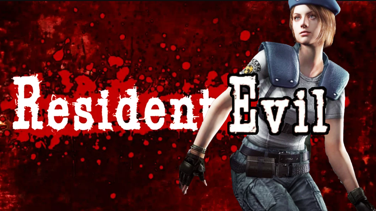 Eine Bildmontage, die Jill Valentine aus dem Remake zum ersten Resident Evil zeigt. Neben der Frau: Der Resident Evil-Schriftzug.