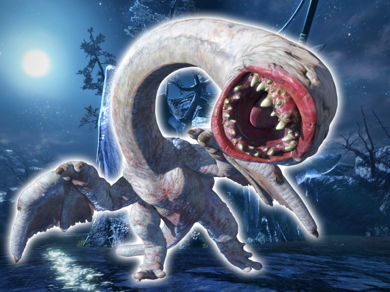 Ein Bild des Khezu aus Monster Hunter.