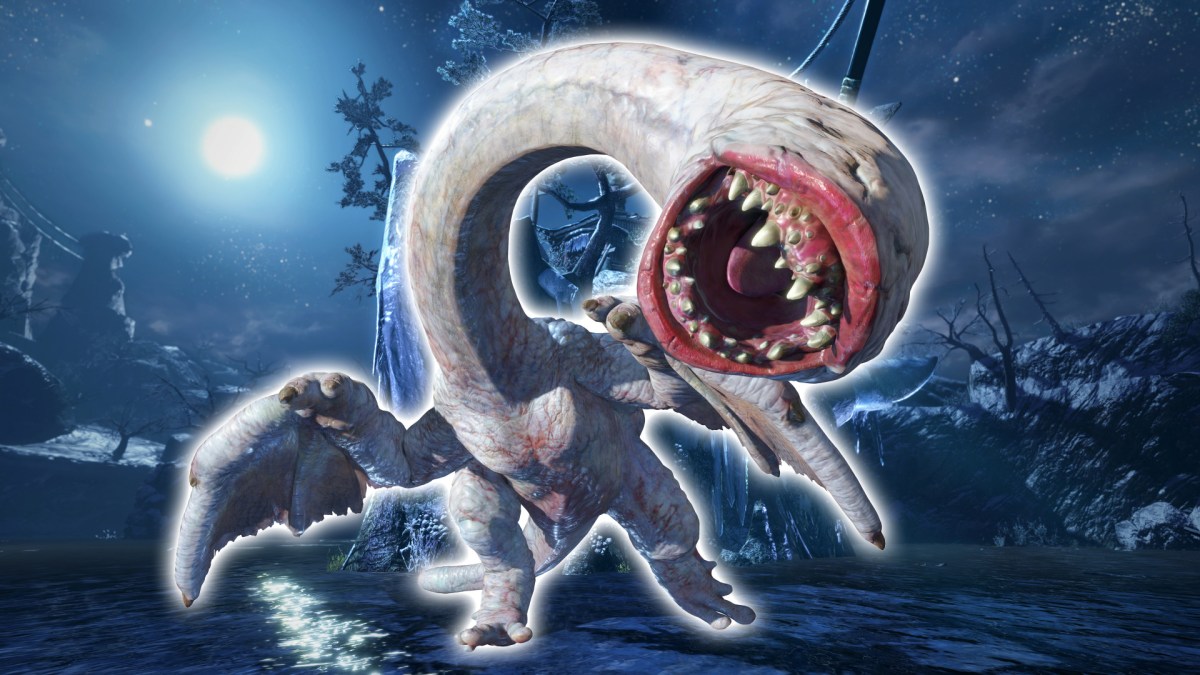 Ein Bild des Khezu aus Monster Hunter.