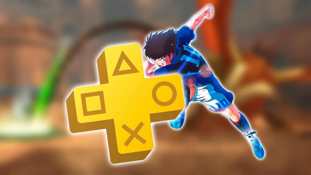 Captain Tsubasa tritt gegen das PlayStation Plus-Symbol.