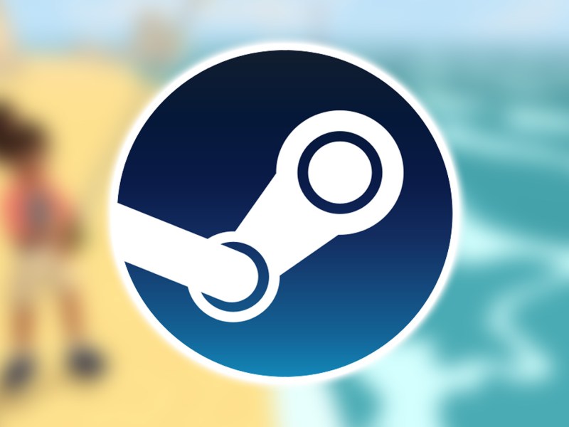 Screenshot aus Isle of Jura kombiniert mit dem Logo von Steam.